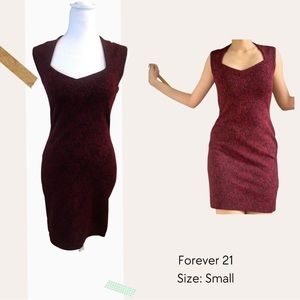 Forever 21 Red floral Embossed dress